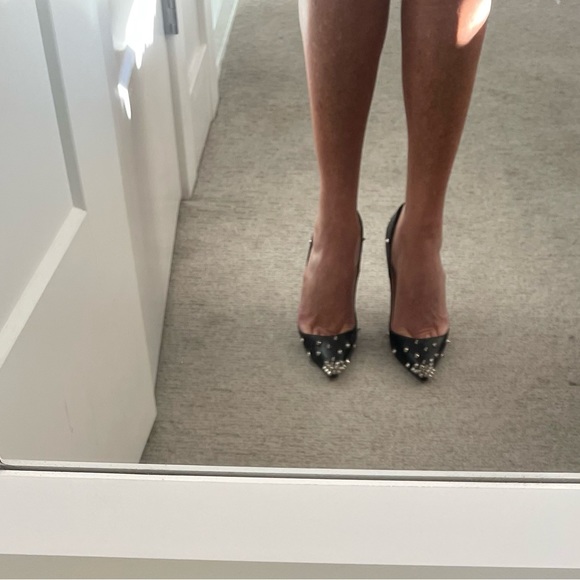 Authentic Christian Louboutin black studded So Kate 5 inch heels size 38 1/2 - Picture 8 of 10